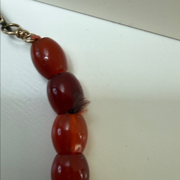 Stunning graduated Red carnelian Beaded continuous strand vintage Necklace - Picture 9 of 17